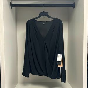 Halogen Long Sleeved Blouse, V-Neck Size XXL, NWT